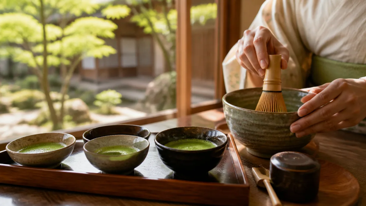 茶論 奈良町店で抹茶の飲み比べと自点てを楽しむの解説画像