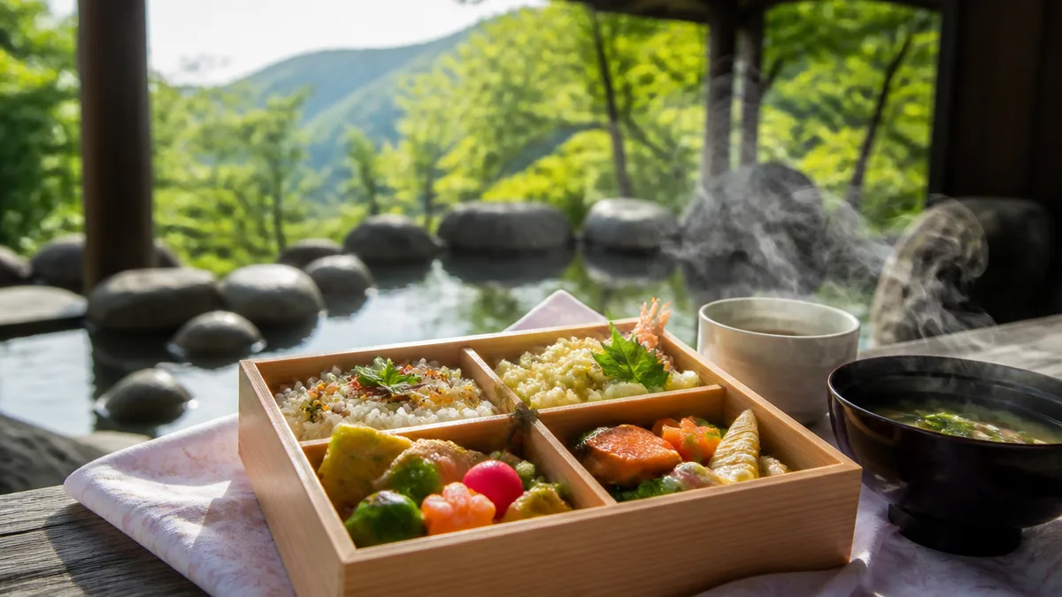 平日だけ予約できる温泉付きお弁当｜信貴山の旅亭 十三屋の解説画像