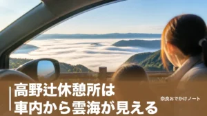 高野辻休憩所は車内から雲海が見える｜標高980mの野迫川村で子連れが空振りしない段取りのアイキャッチ画像
