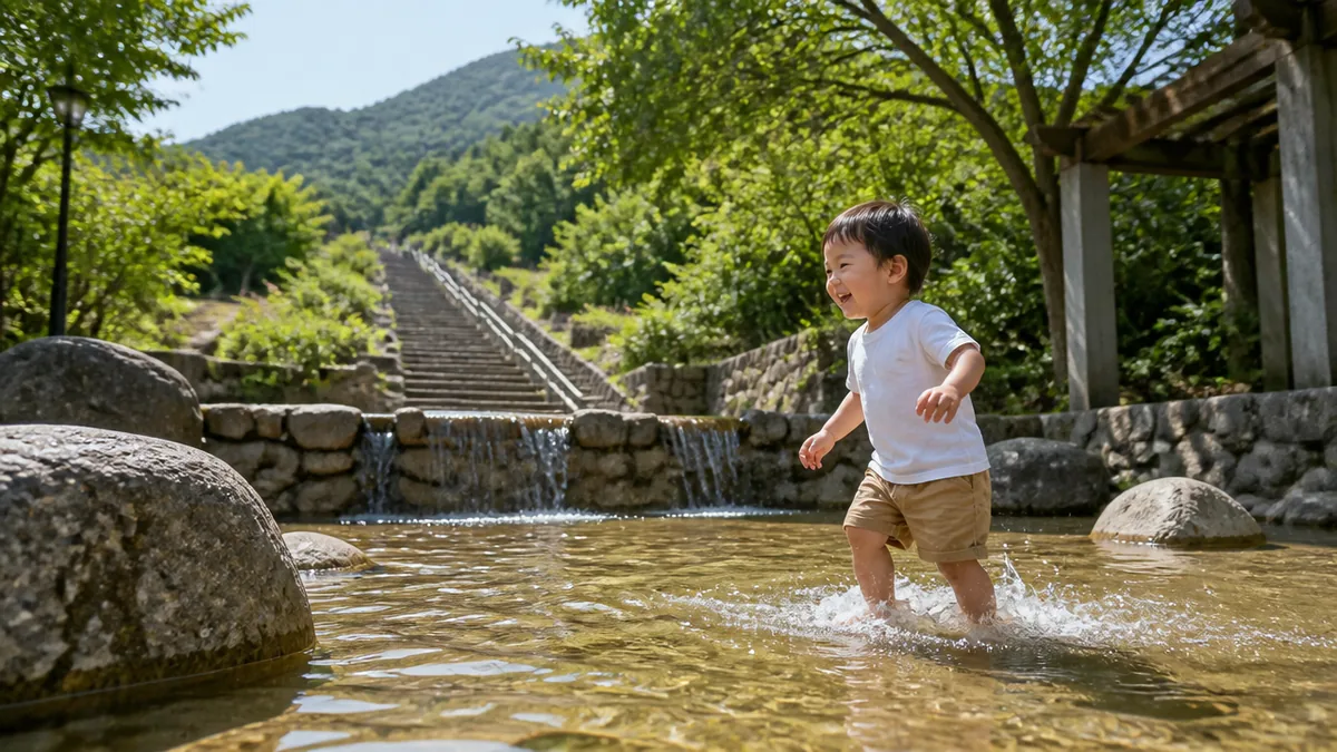 夏の水辺のテラスと456段の石段は、どう楽しむ？の解説画像