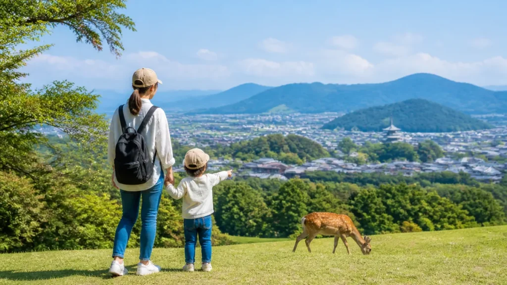 甘樫丘展望台を子連れで登る段取り｜標高148mから大和三山を望む駐車場と赤かめ1日券750円のアイキャッチ画像