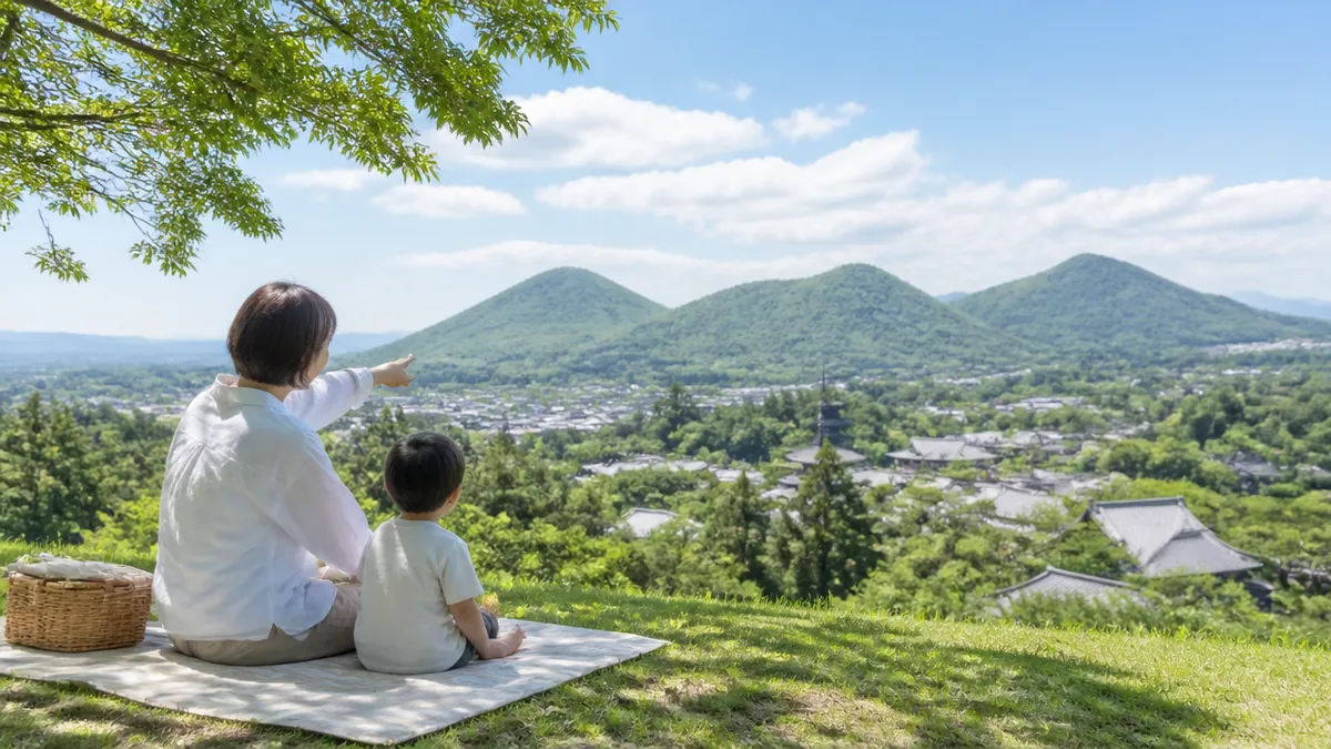 甘樫丘展望台はどんな場所？標高148mの丘から見える大和の景色の解説画像