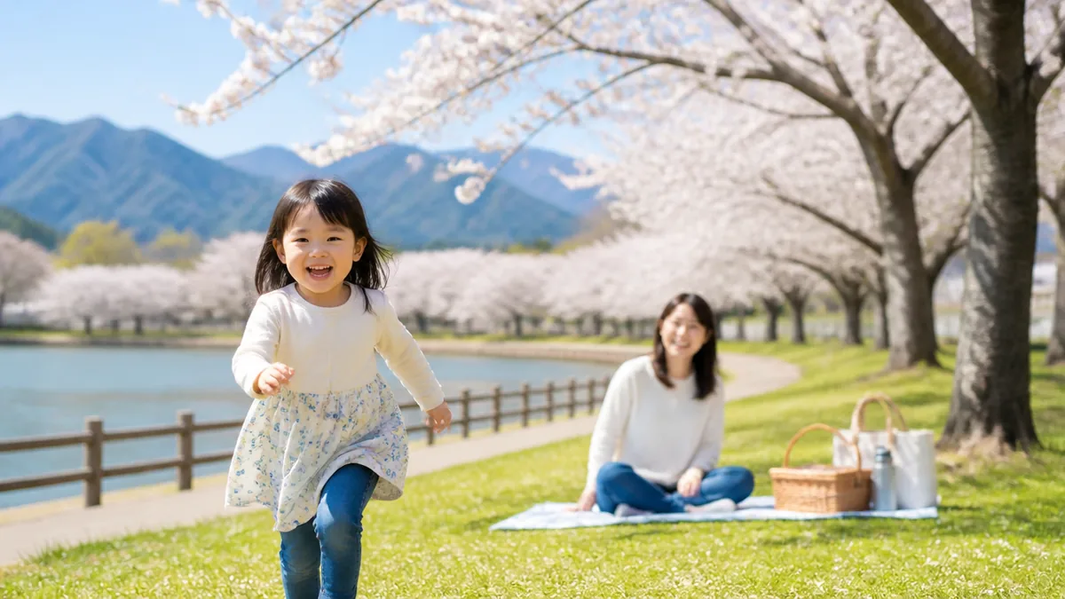 倉橋ため池ふれあい公園を子連れで歩く段取り｜1,000本の桜並木と無料駐車場・トイレ確認のコツのアイキャッチ画像