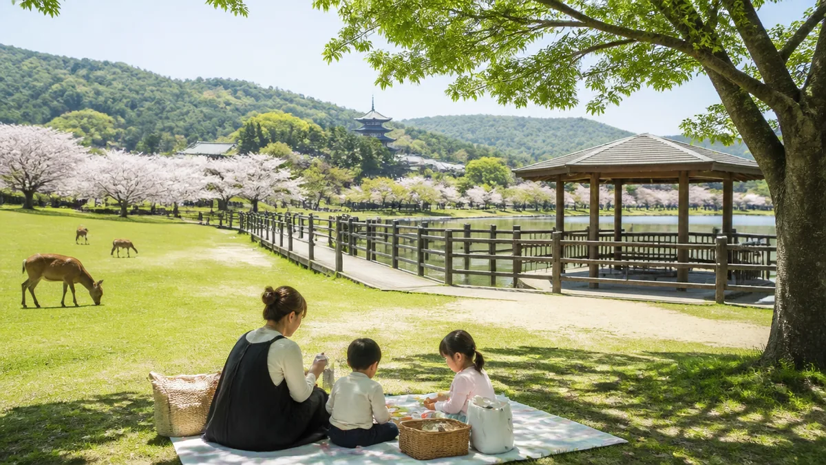 園内で何ができる？芝生広場・木製歩道・あずまやの使い方の解説画像