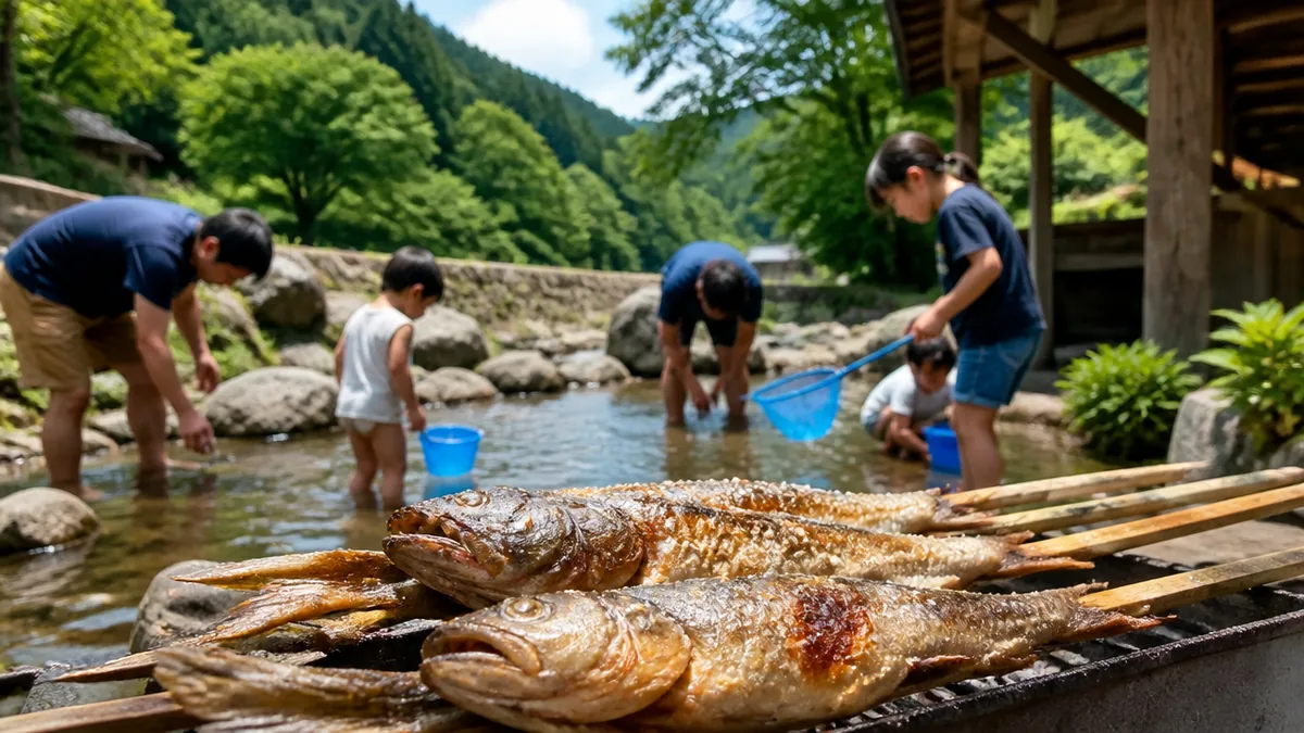 洞川川魚センターはどんな場所？塩焼きとつかみ取りの基本の解説画像