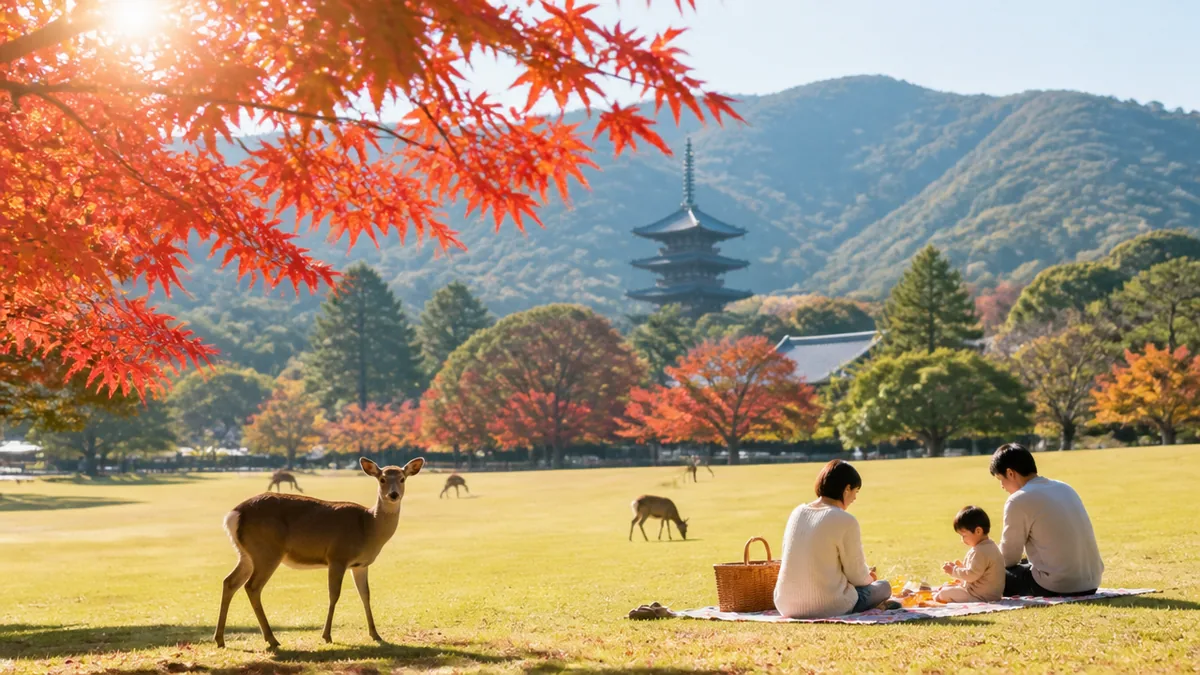奈良公園の紅葉はいつ見頃？11月中旬〜12月上旬を上手に使う段取りの解説画像