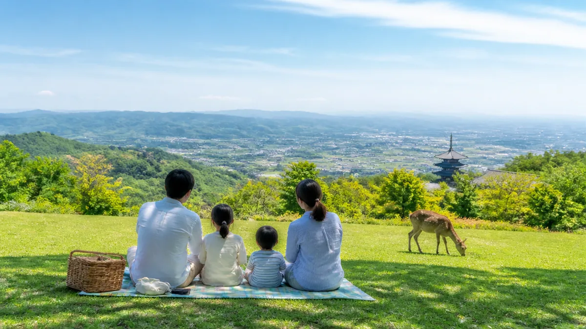 鳥見山公園見晴台から何が見える？大和盆地と宇陀の山々を一望する山上の公園の解説画像