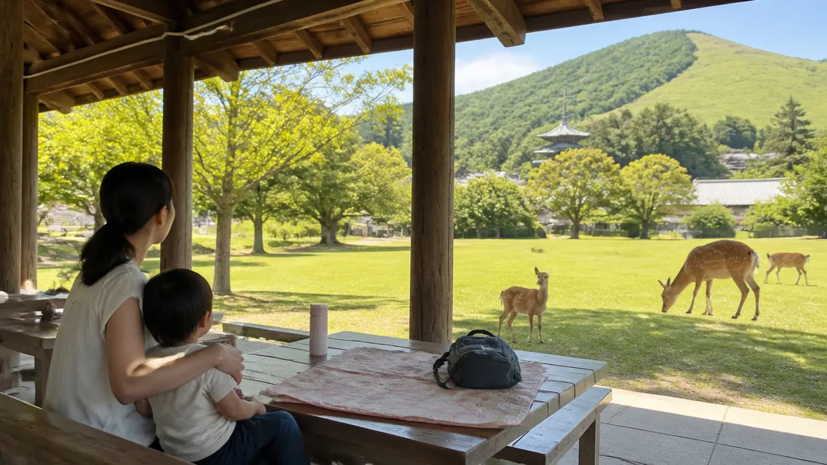 若草山休憩所はどこにある？山麓で休める場所の全体像の解説画像