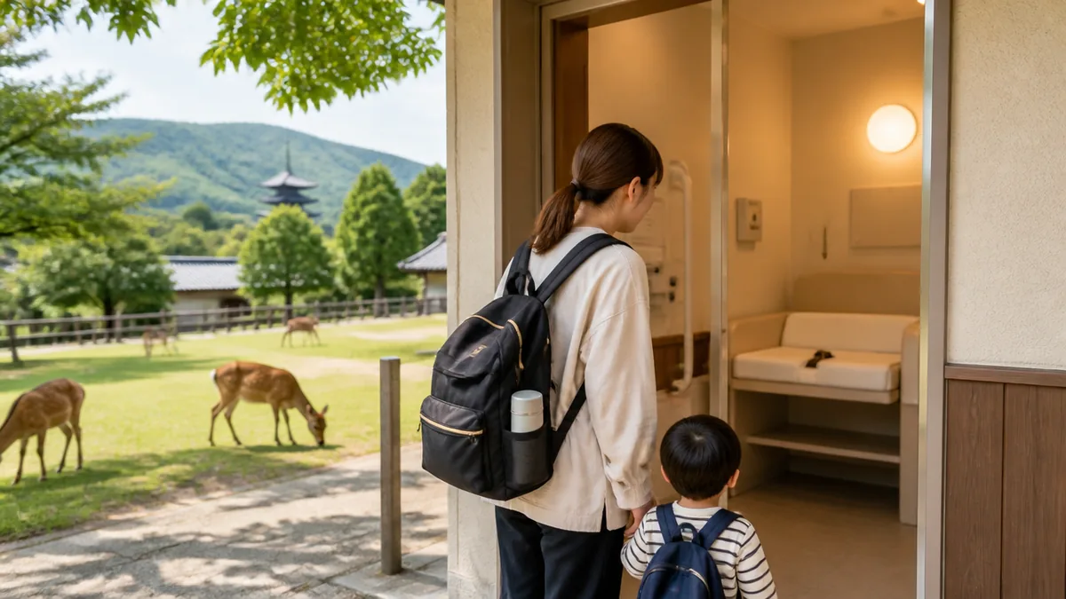 トイレ3か所の設備差は？おむつ替えと授乳の段取りの解説画像