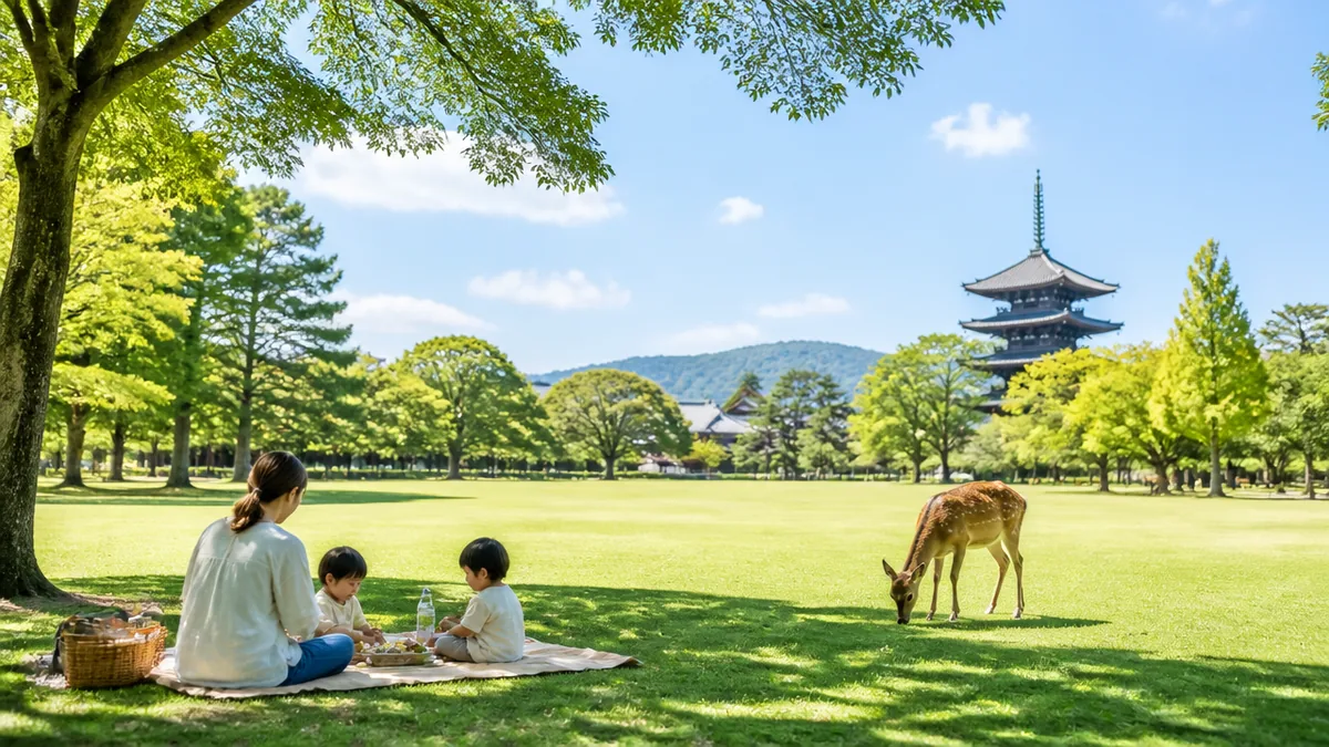 浮雲園地ってどんな場所？大仏殿と甍のあいだに広がる無料の園地の解説画像