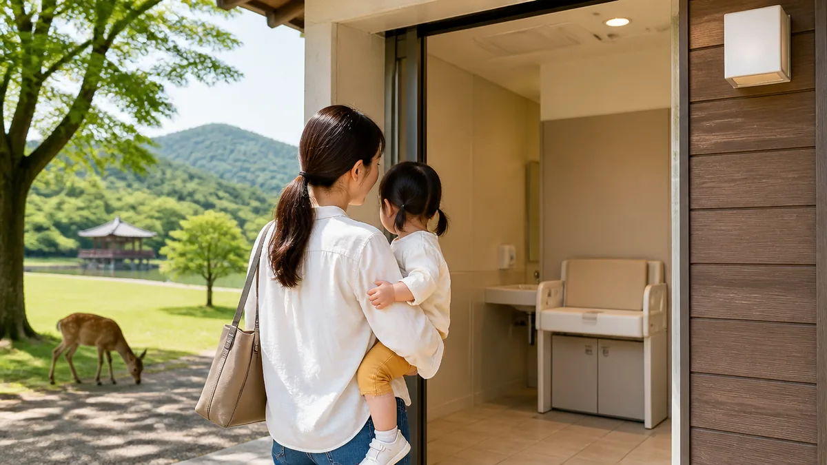 トイレ・おむつ替え・雨宿りはどこで済ませる？の解説画像