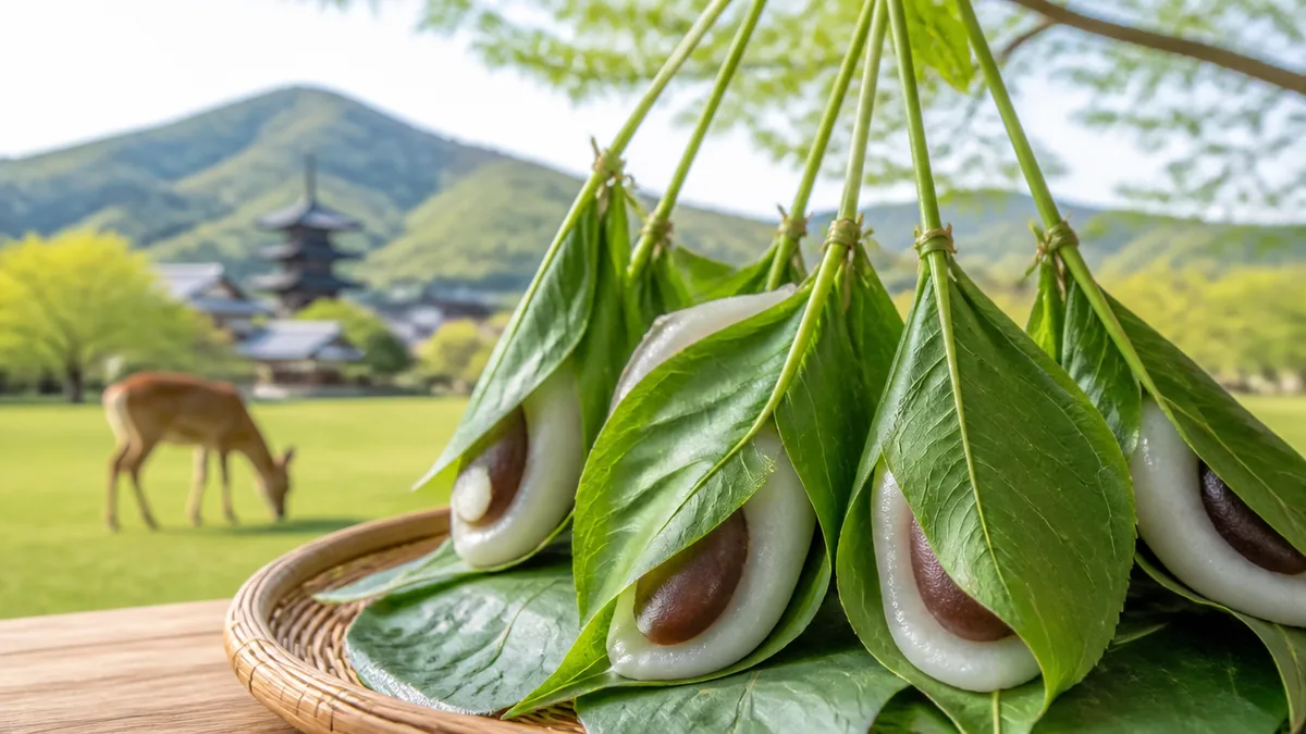 でんがらとは？朴の葉にぶら下がる奈良の節句菓子の解説画像